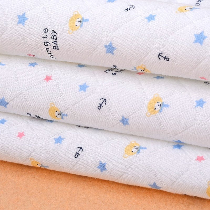 Monvecle 3pcs Pack Baby Infant Cotton Waterproof Changing Pads Washable Resuable Diapers Liners Mats (3 Colors Pack-28"x20") - Image 4